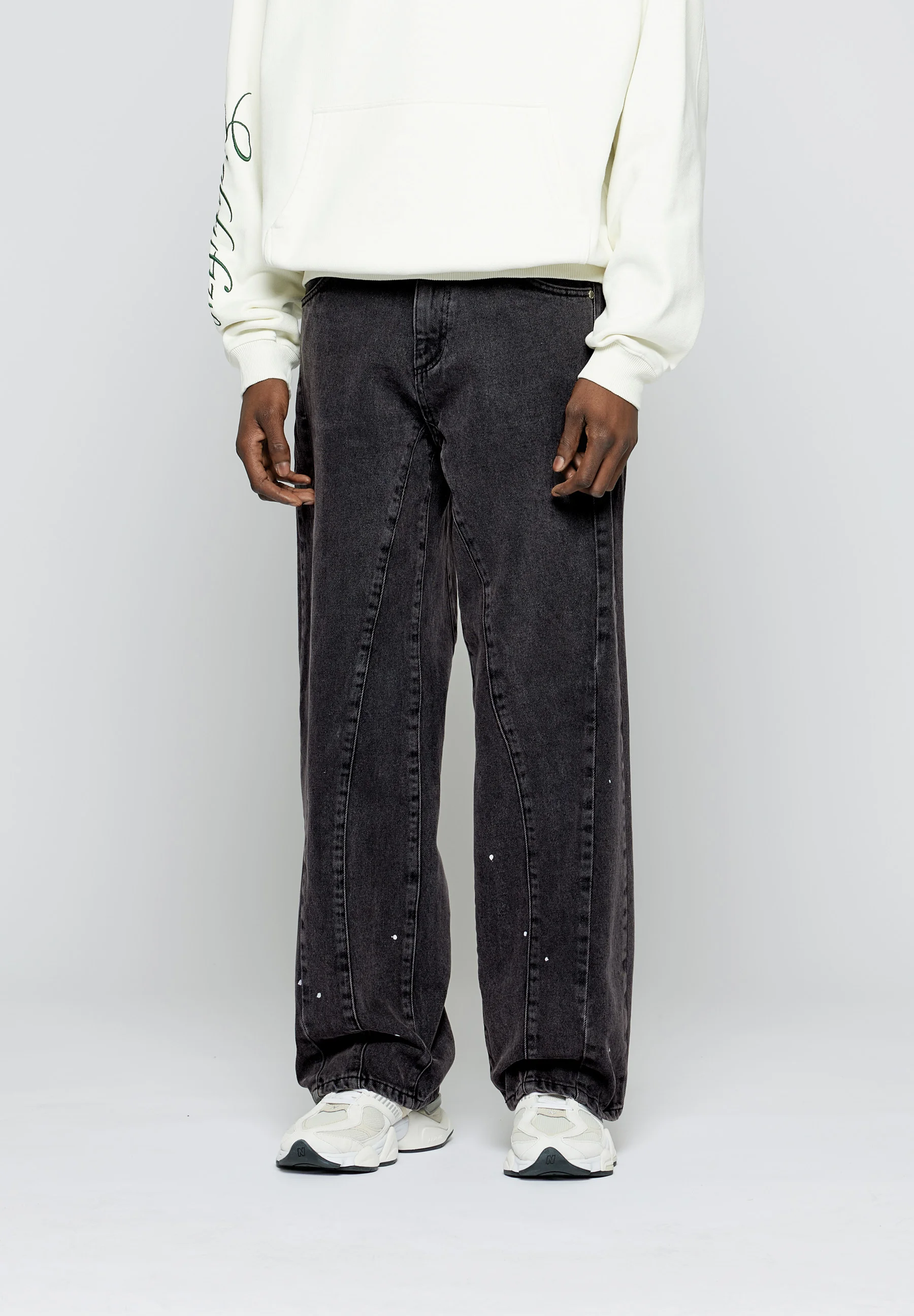 EIGHTYFIVE BAGGY CON SALPICADURAS - Vaqueros holgados