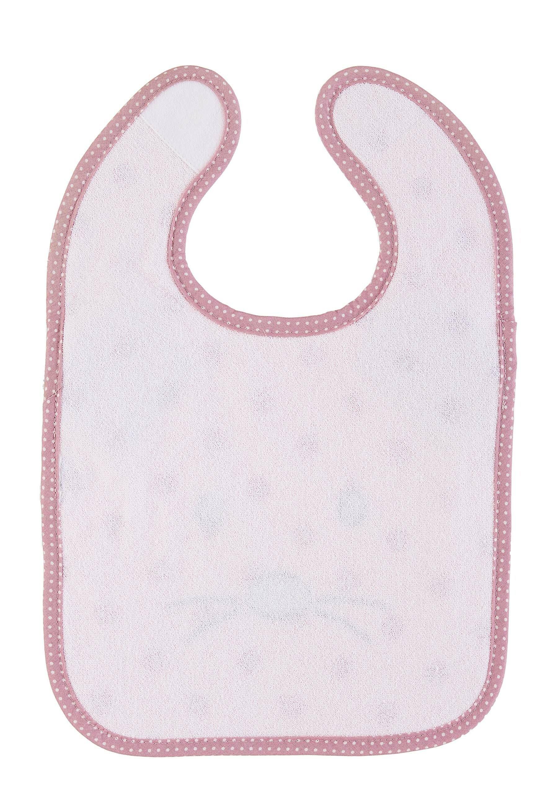 Plastik-Klettlätzchen Maus Mabel in Rosa
