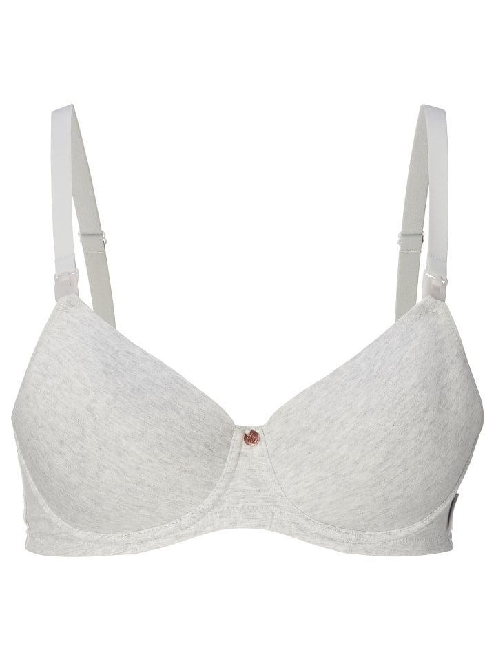 Noppies Gepolsterter Still-Bh Cotton Melange in Light Grey Melange günstig kaufen