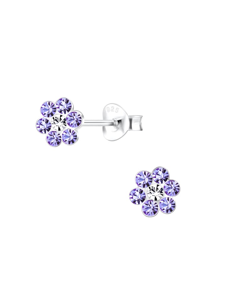 Alexander York Ohrringe, Ohrstecker BLUME Kristall amethyst in 925 Sterling Silber, 2-tlg. günstig kaufen onesize