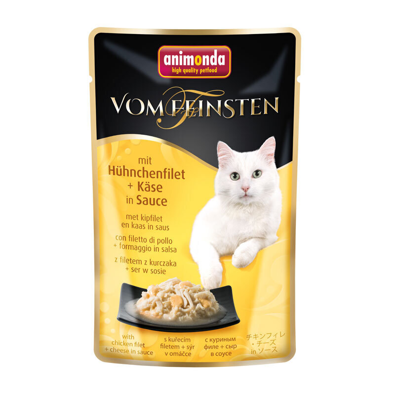 Animonda Nassfutter Animonda Vom Feinsten 18x50g mit Hühnchenfilet & Käse, in Sauce