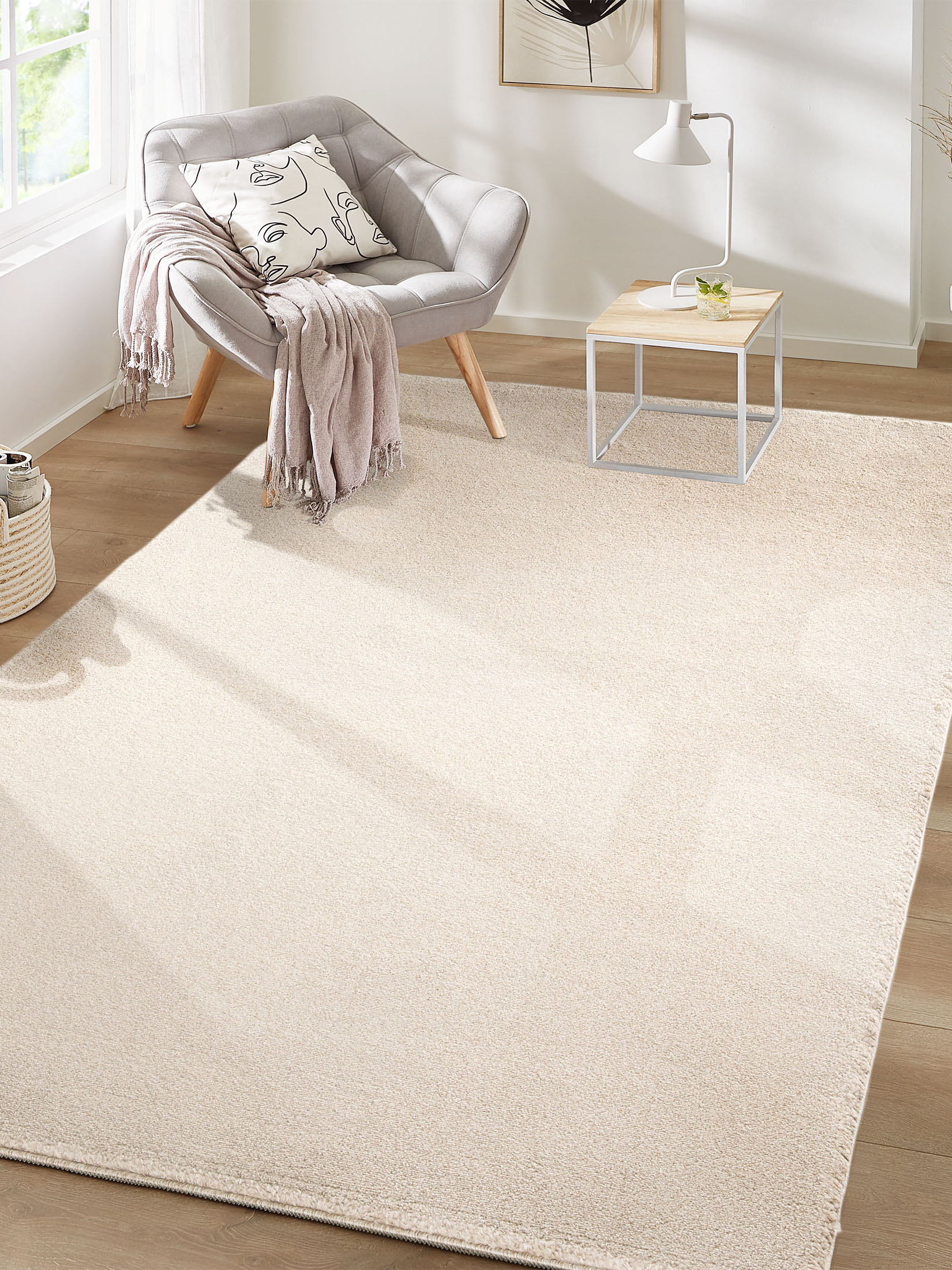 Marten Hochflor-Teppich, Creme