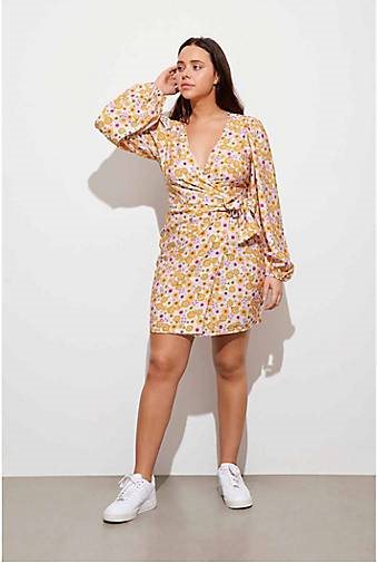 Envii Damen Wickelkleid ENROBYN LS V-N DRESS AOP