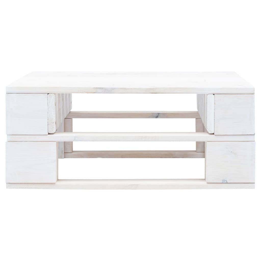 möbelando Gartenlounge-Hocker Astrid (LxBxH: 60x60x25 cm), aus Kiefer in Weiß