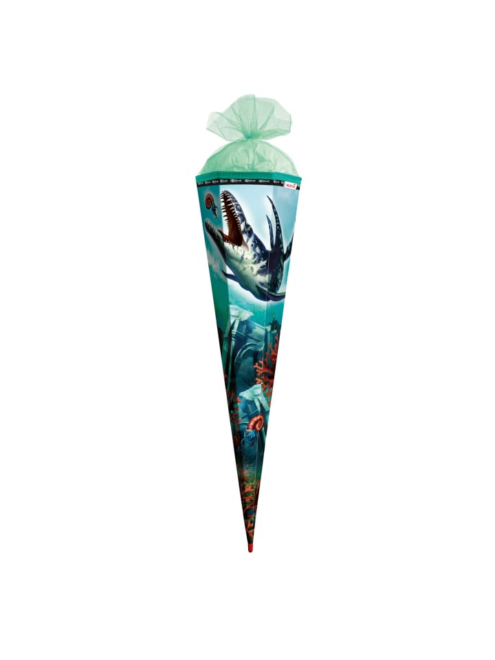 ROTH Schultüte groß Dino Mosasaurus 85 cm, Spezialborte in Grün günstig kaufen onesize