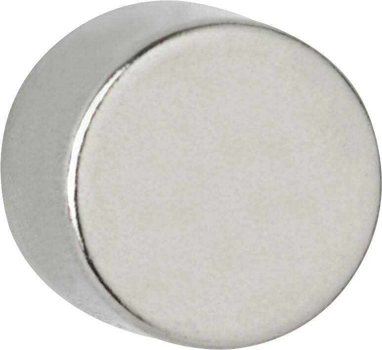 Maul Neodymium Rund Magnete Silber 5.3 kg Tragfähigkeit 12 mm 4 Stück