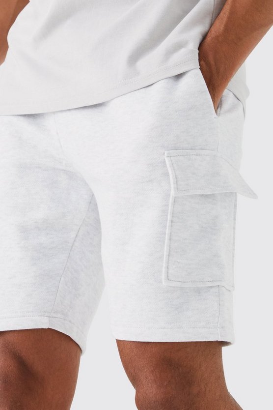 Mittellange Slim-Fit Jersey-Shorts