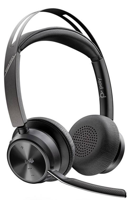 poly Voyager Focus 2 UC Verkabelt / Kabellos Stereo Headset Kopfbügel  Bluetooth  Schwarz