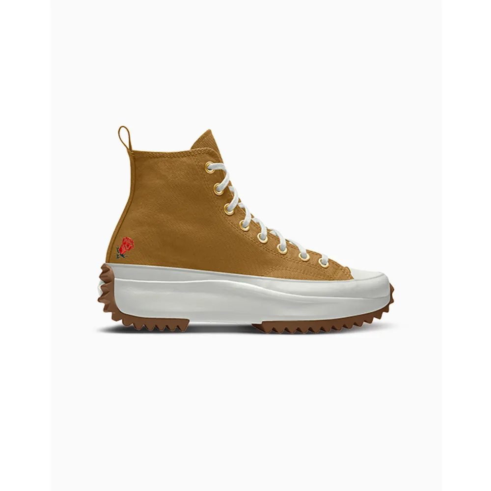 Converse Custom Run Star Hike Platform Embroidery By You A07991CHO23_BURNTHONEY_ROSE_GR / braun
