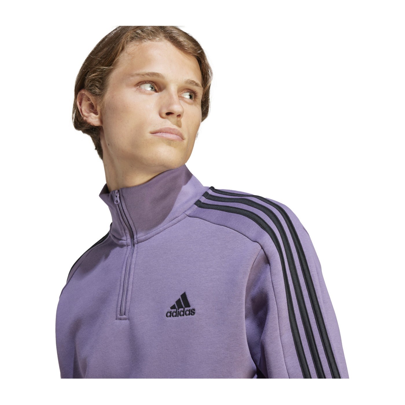 adidas Essentials Fleece HalfZip Sweatshirt Lila
