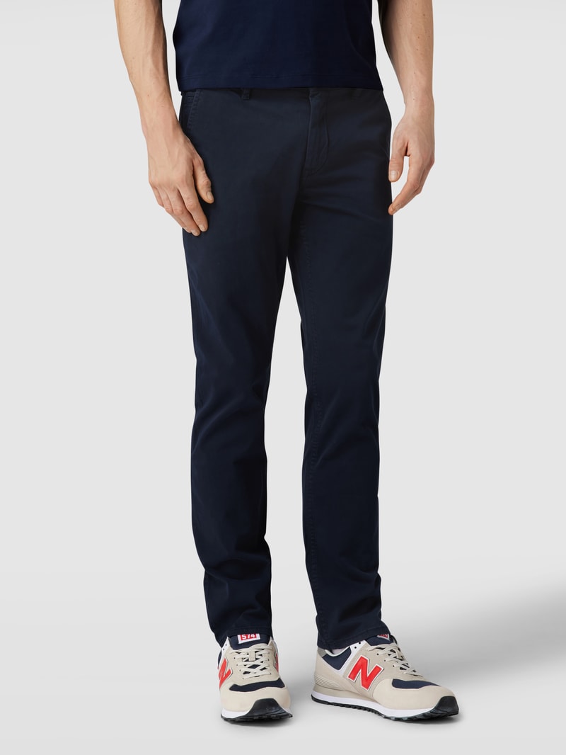 Slim Fit Chino mit Stretch-Anteil in marineblau