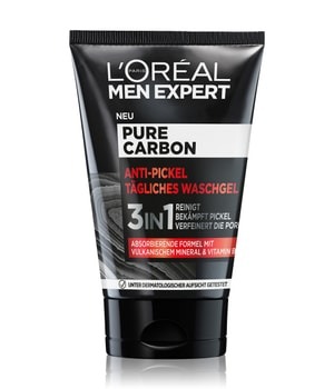 L'Oréal Men Expert Pure Carbon Anti-Pickel Tägliches Waschgel für jugendliche Männerhaut Reinigungsgel-100 ml