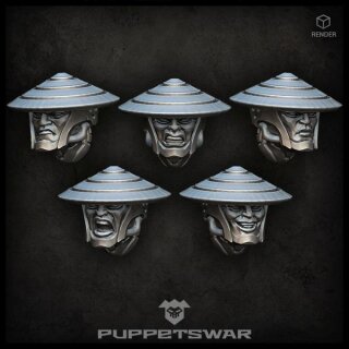 Ashigaru heads (5)
