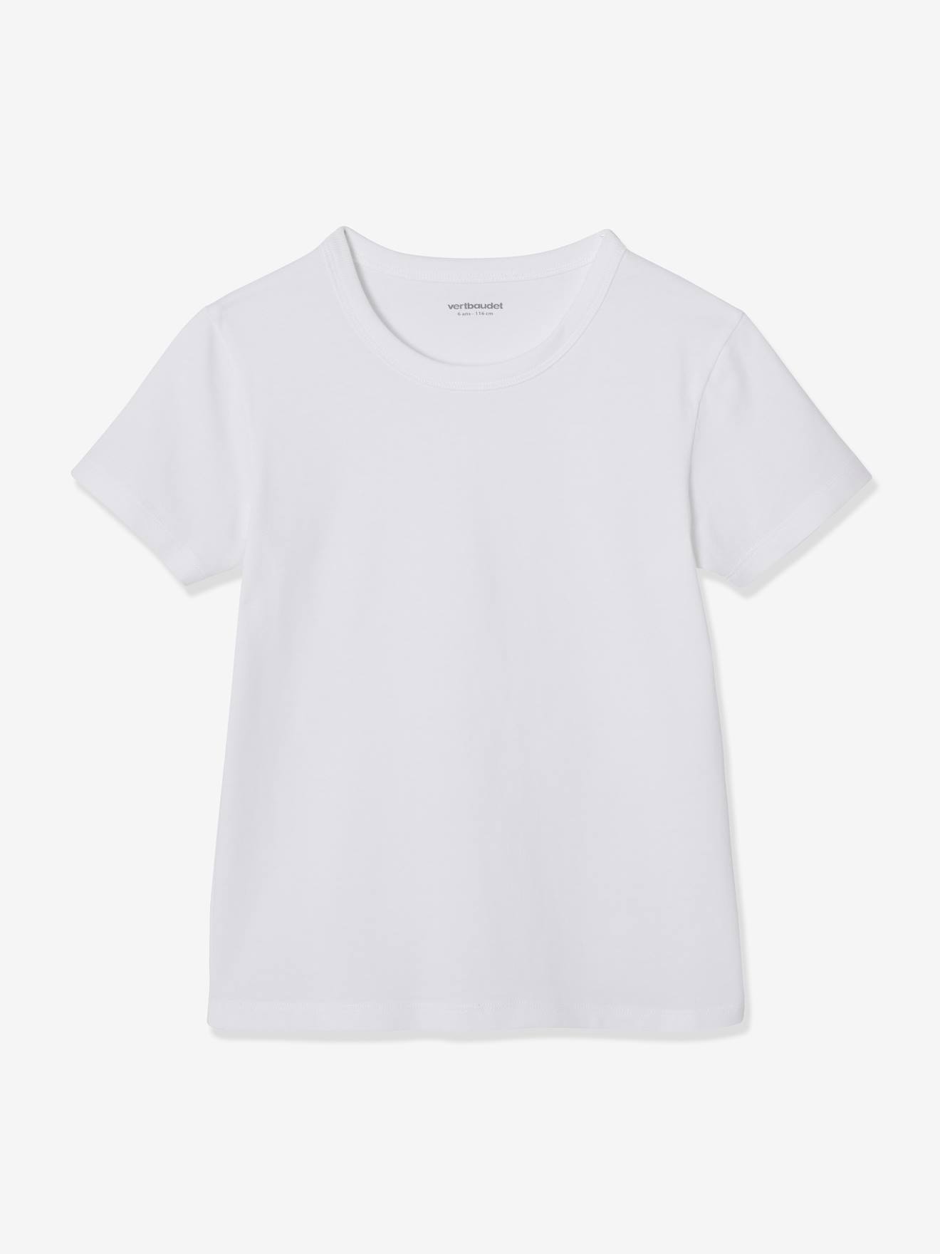 Lot de 3 T-shirts garçon manches courtes BASICS lot blanc