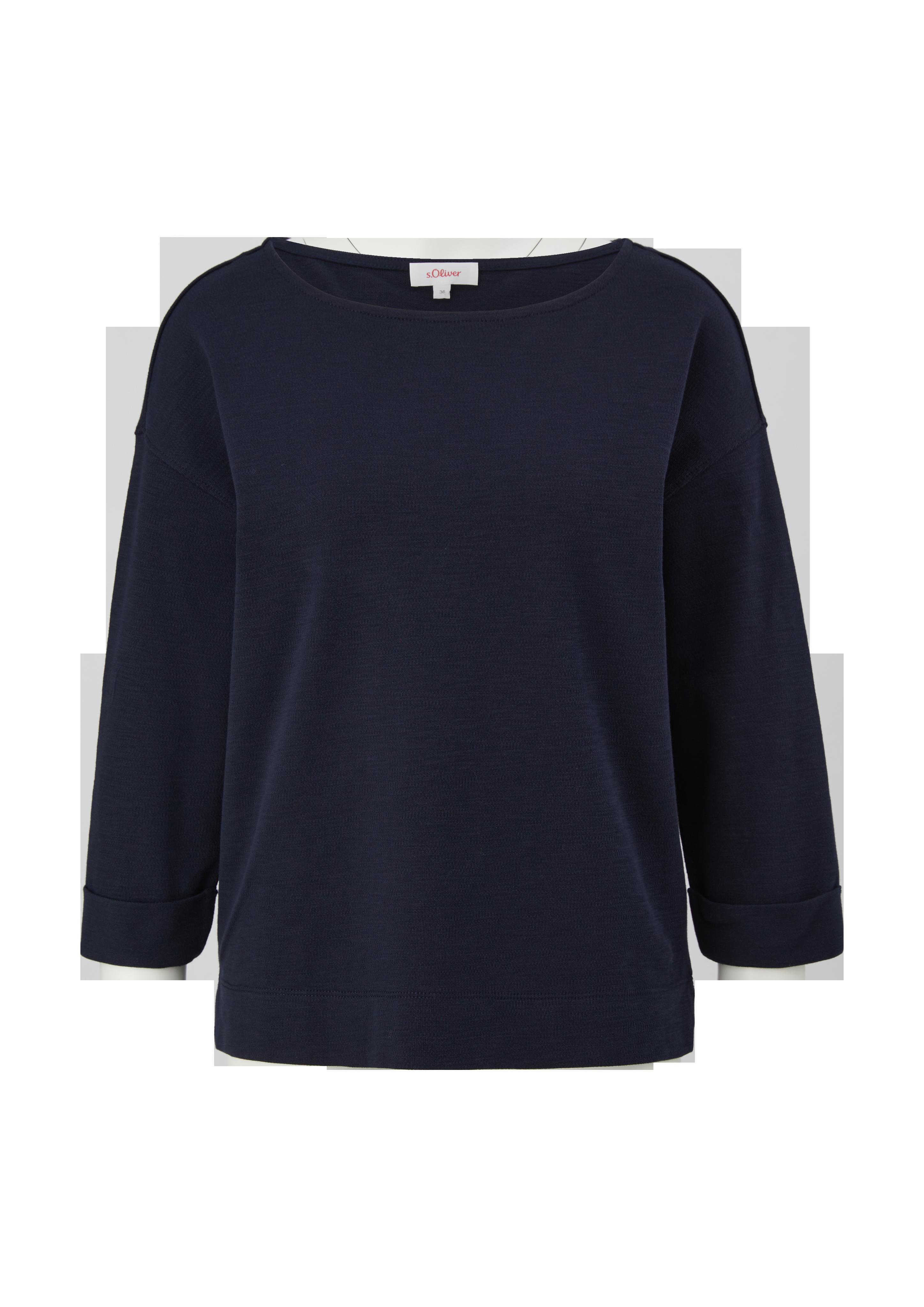 Baumwollshirt mit Flammgarnstruktur  2129826-5959