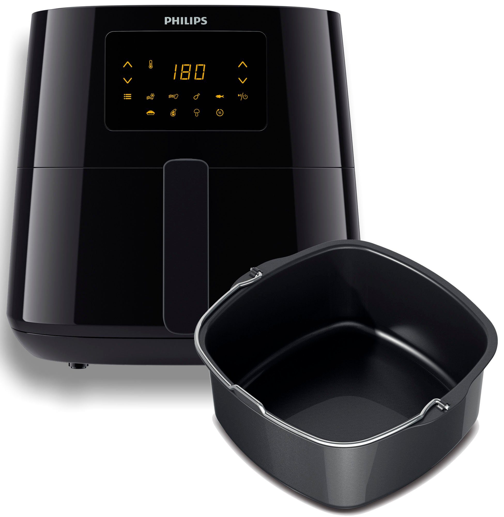 Philips Heißluftfritteuse Essential XL HD9270/93, 2000 W, mit 7 Voreinstellungen und Warmhaltefunktion, zusätzliche Back-Schale
