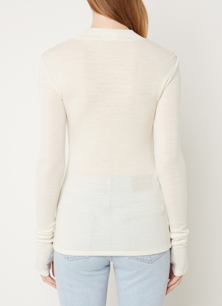 Claudie Pierlot Fine-knit wool long-sleeved shirt