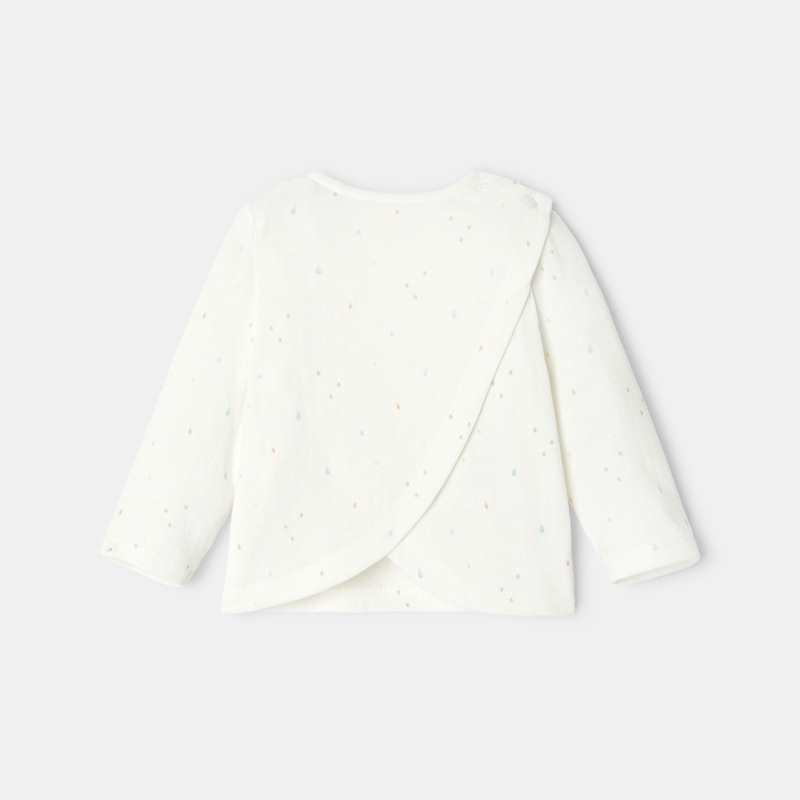 T-shirt à manches longues en coton bio naissance Absorba