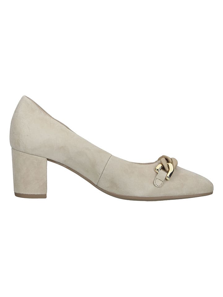 Gabor Leder-Pumps in Beige günstig kaufen