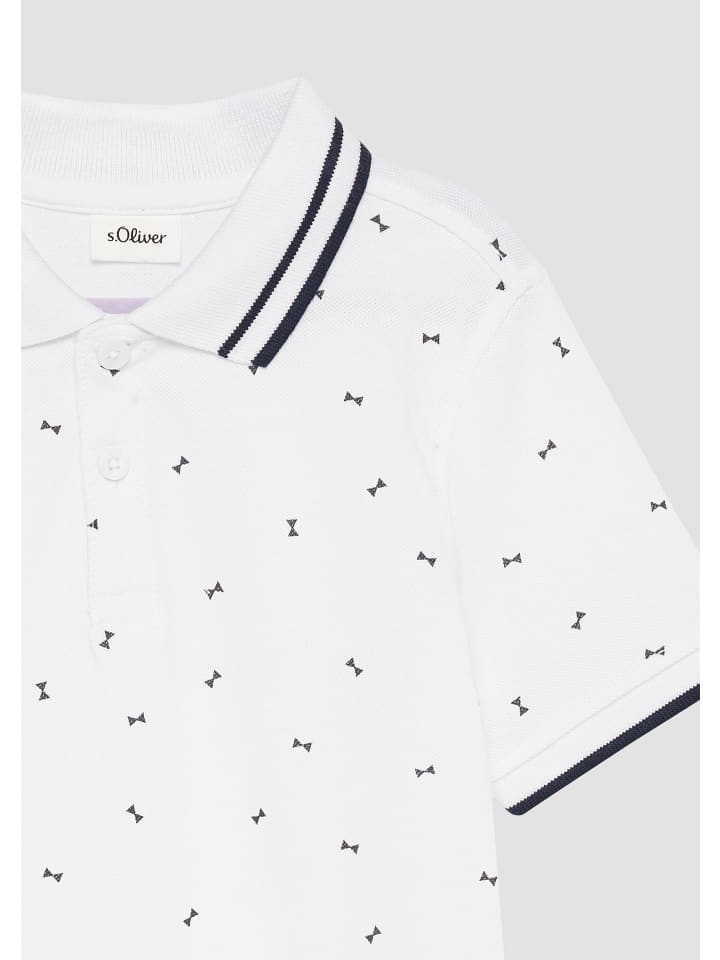 s.Oliver Polo-Shirt kurzarm in Weiß günstig kaufen