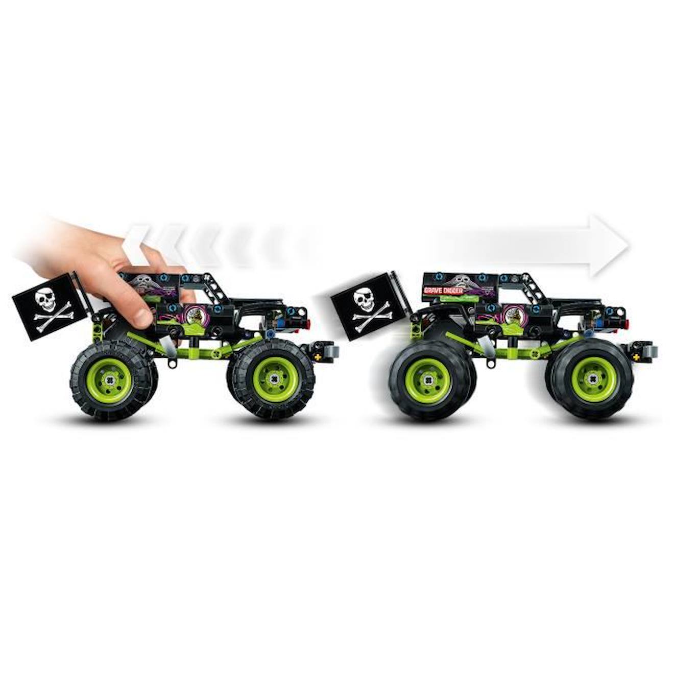 LEGO® Technic 42118 Monster Jam Grave Digger, Jouet Truck, Buggy, Cascade Voiture, 7 Ans noir