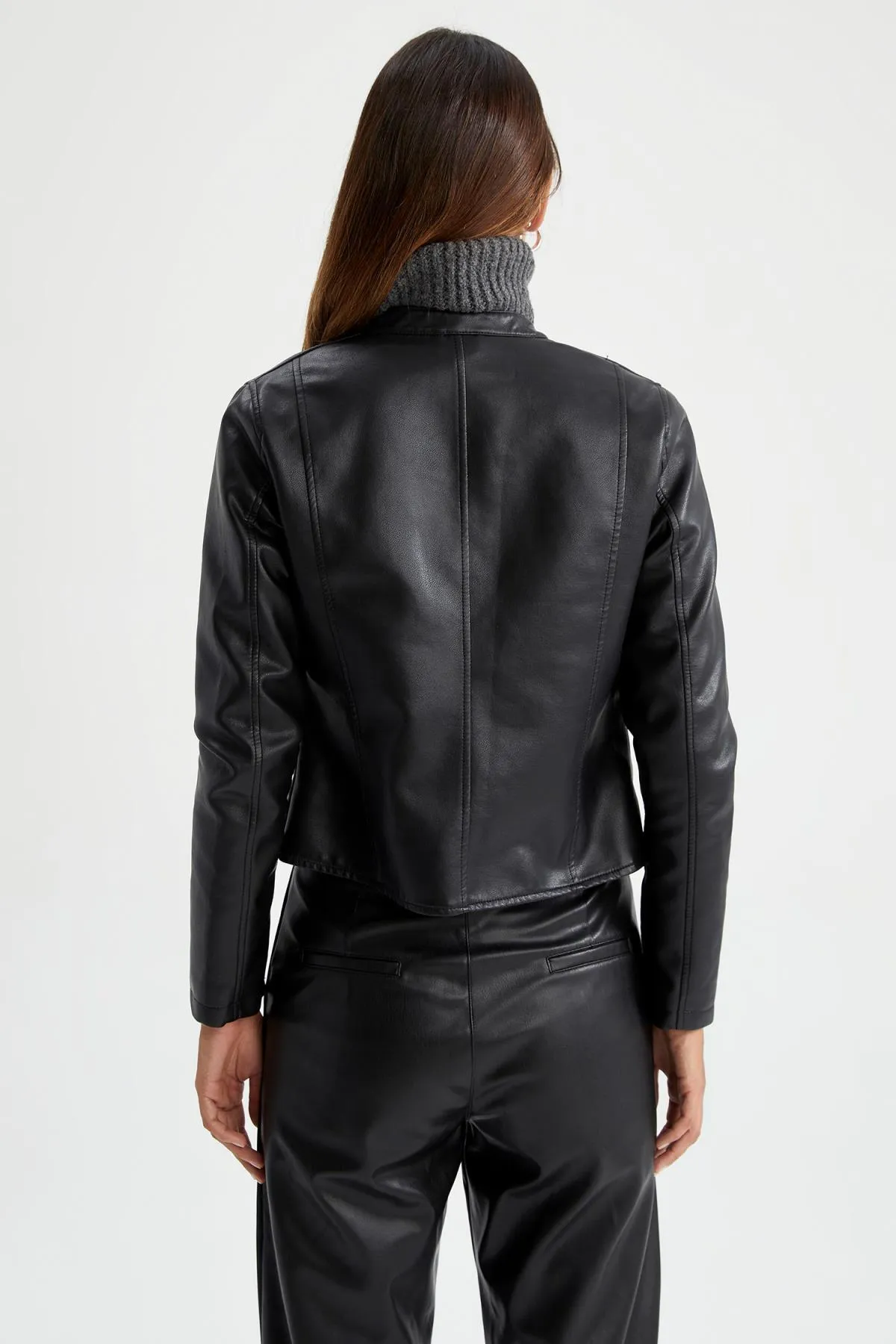 DeFacto  Wasserabweisende Bikerjacke aus Kunstleder Y7156az23sp