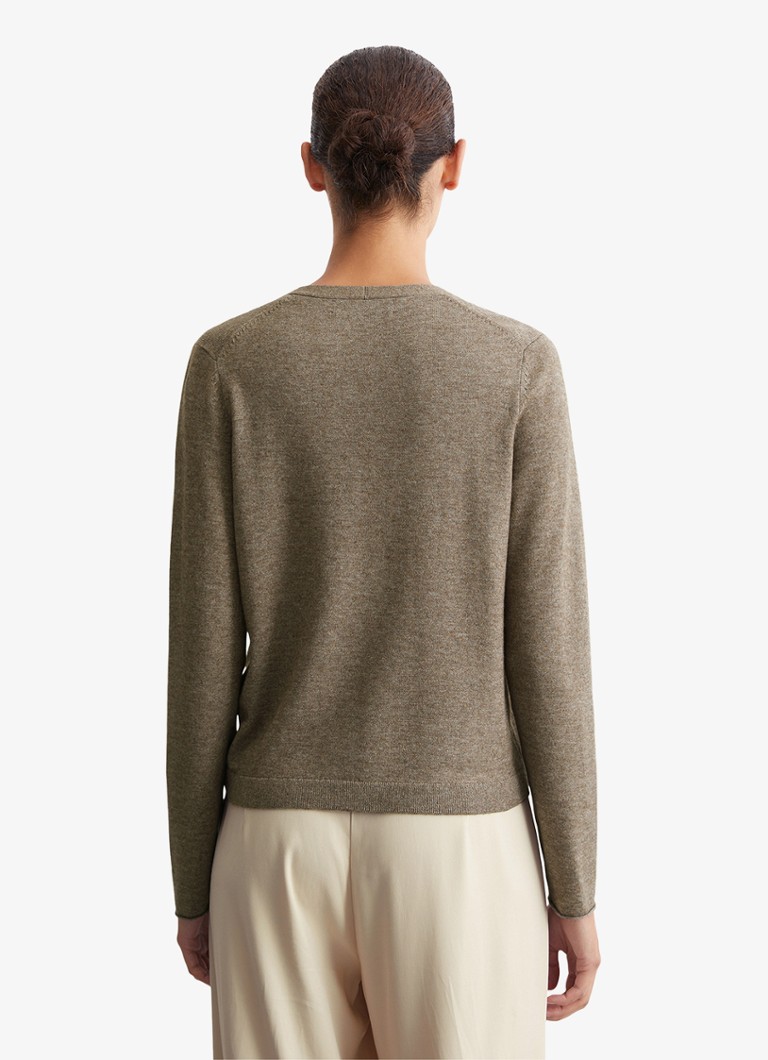 Marc O'Polo Fine-knit cardigan in virgin wool blend