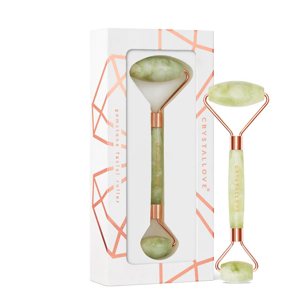 crystallove CRYSTALLOVE Jade roller / Roller pour massage du visage en jade Roller pour massage du visage
