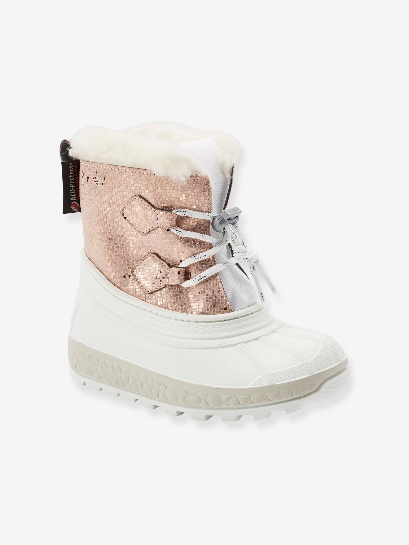 Bottes de neige fille rose pâle