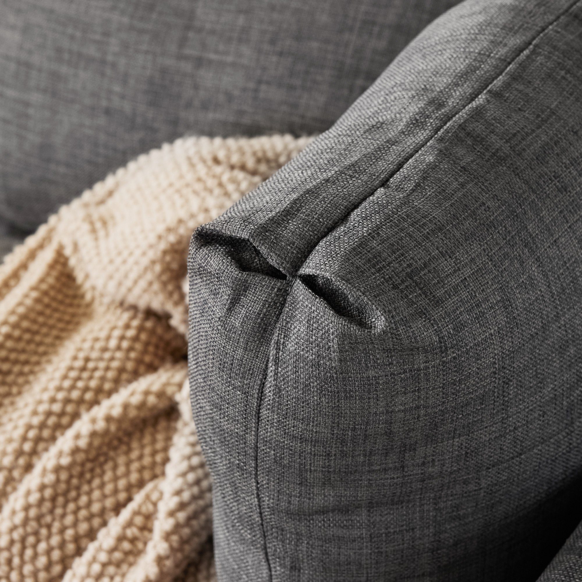 OKWISH Sofa Ecksofa Schlafsofa Wohnlandschaft, 3-Sitzer-Sofa, Wohnzimmersofa, Sofa mit Chaiselongue, mit Fußstütze