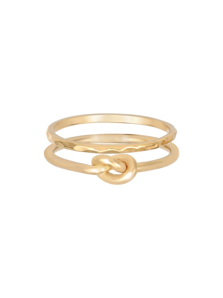 Elli Ring 925 Sterling Silber Knoten, Ring Set in Gold günstig kaufen