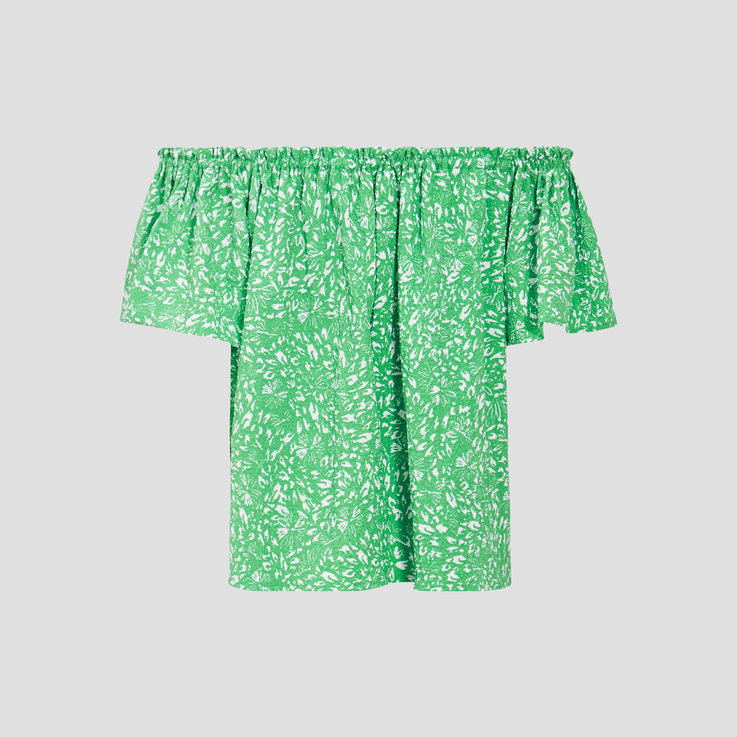 Blouse manches courtes vert femme | Cache Cache