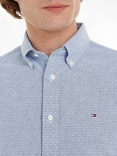 TOMMY HILFIGER Herren Hemd aus Baumwolle OXFORD DOBBY SHIRT Regular Fit