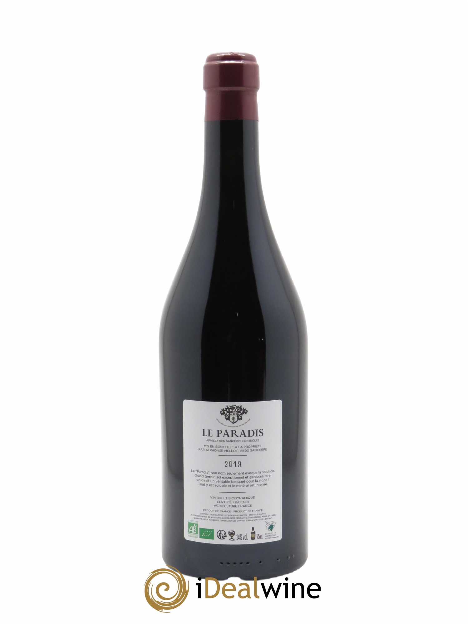 Sancerre Le Paradis Alphonse Mellot  2019 - Lot de 1 Bouteille