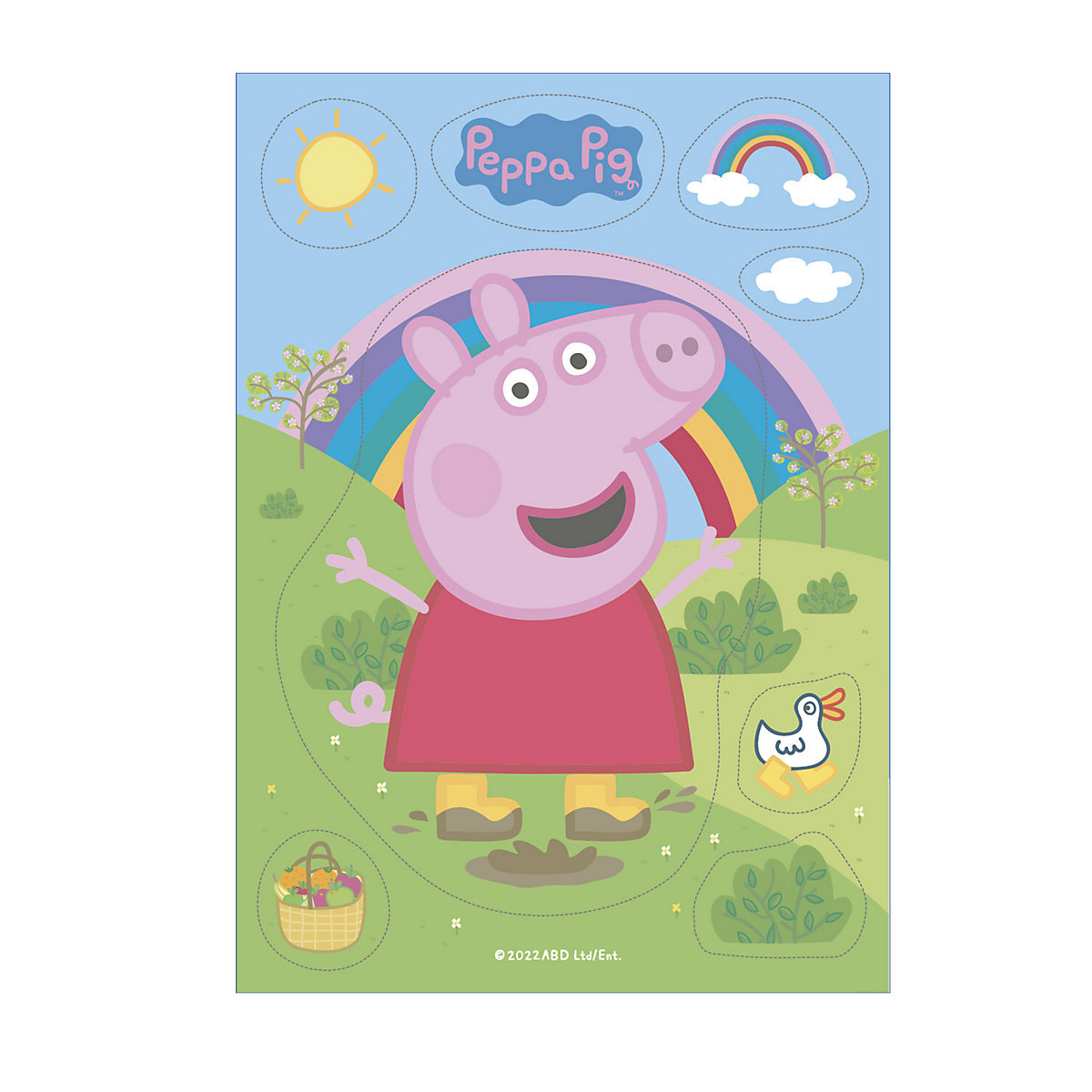Essbare Tortendeko Peppa Wutz 14,8 x 21cm