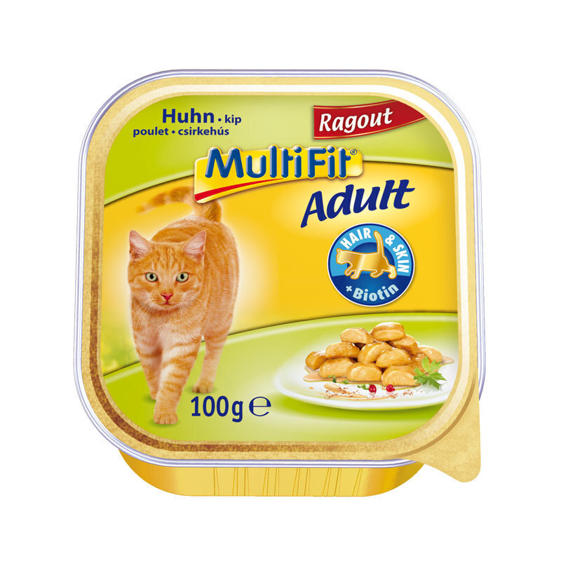 MultiFit Nassfutter MultiFit Schale Adult Ragout Huhn 64x100 g