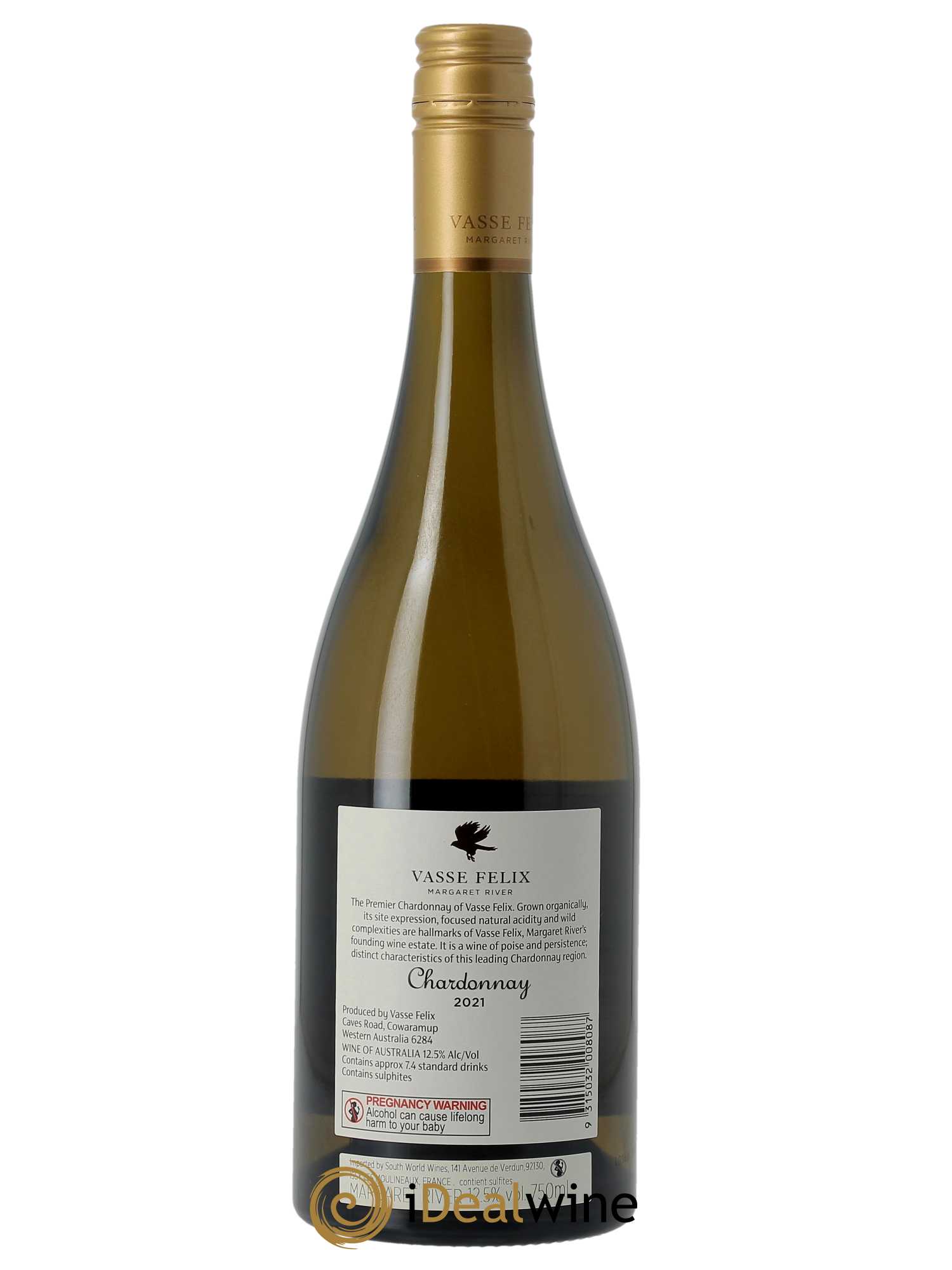 Margaret River Vasse Felix Chardonnay  2021 - Lot de 1 Bouteille