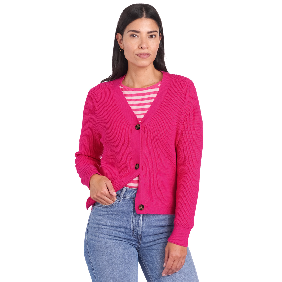 Damen Strickjacke mit V-Ausschnitt