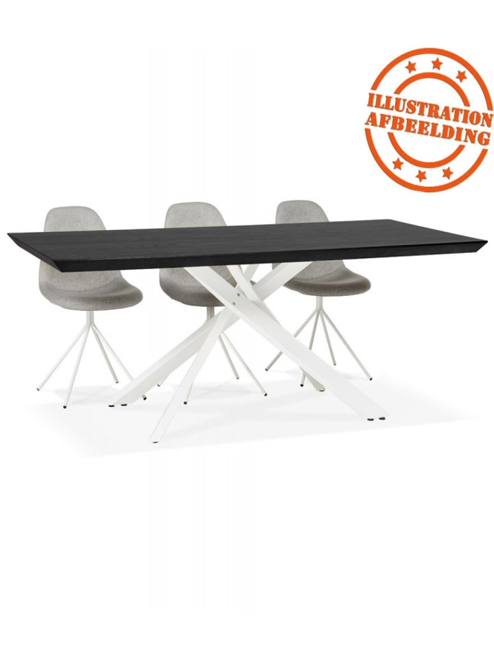 KADIMA DESIGN Esstisch WALABY | Esszimmertisch mit X-Förmigem Bein in Schwarz-Weiß günstig kaufen onesize