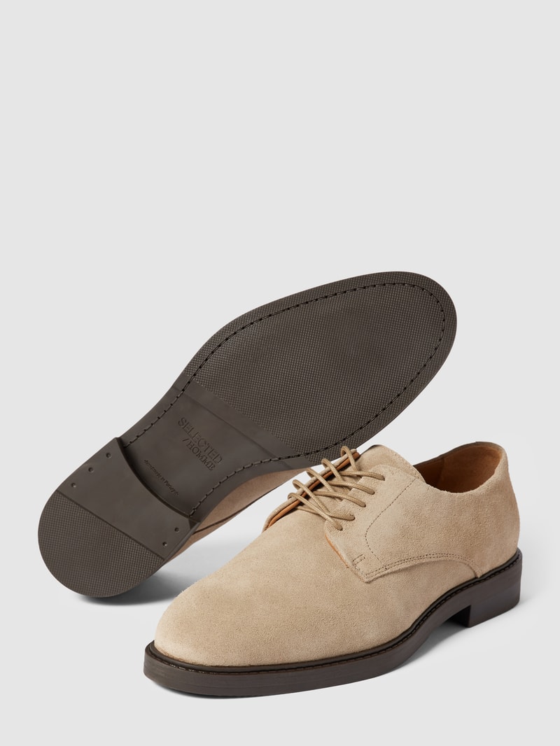 Derby-Schuhe mit Schnürverschluss Modell 'BLAKE' in beige