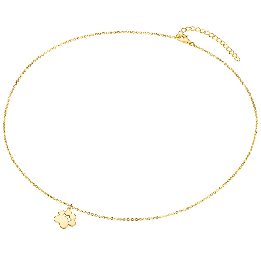 Rafaela Donata Chaîne Patte Argent sterling en Or jaune collier