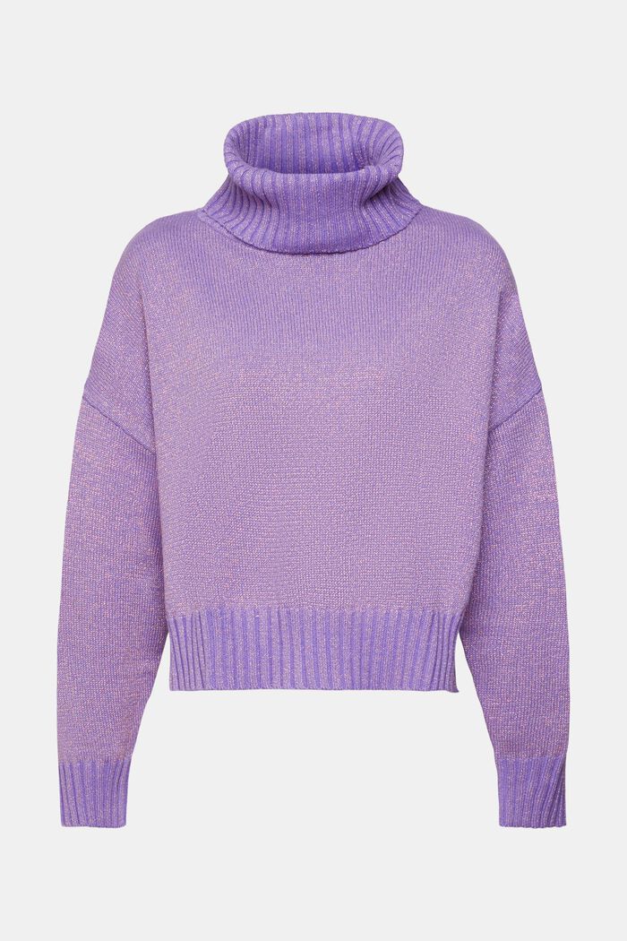 Rollkragenpullover mit Metallic-Finish