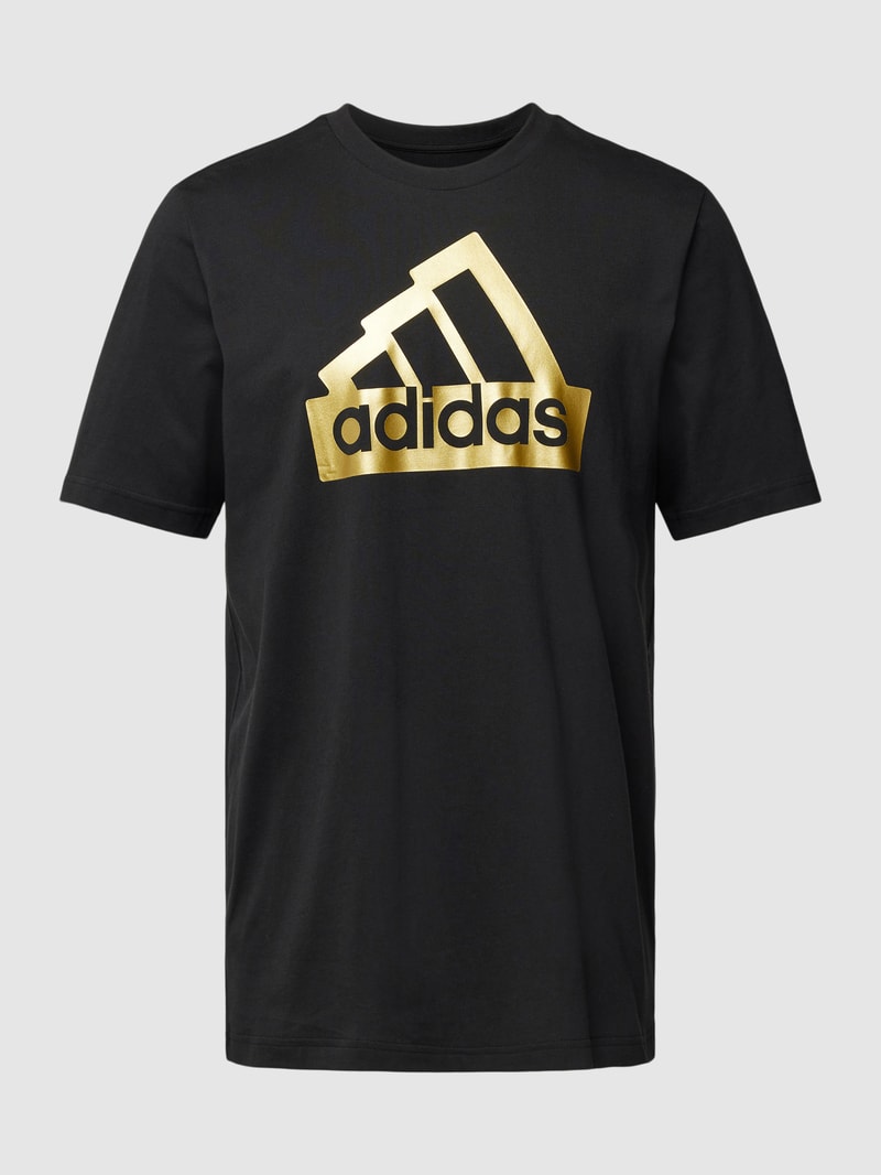 T-Shirt mit Logo-Print in schwarz