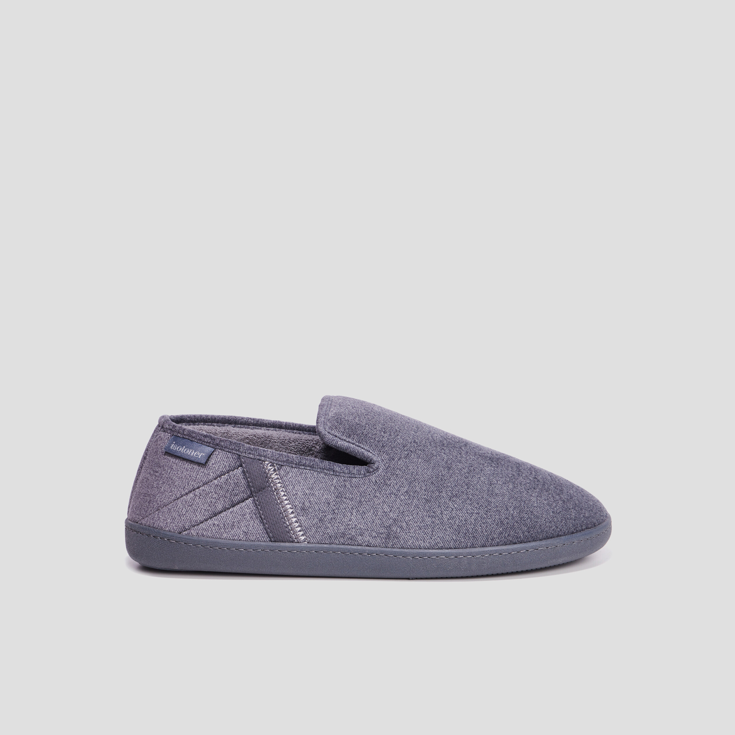 Chaussons charentaise Isotoner gris homme | La Halle