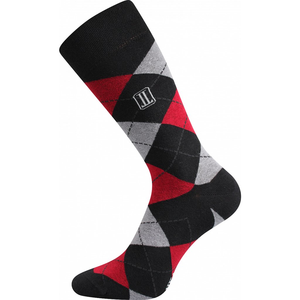 Lonka Dikarus Mix B kariert dunkel Socken, 3 Paare