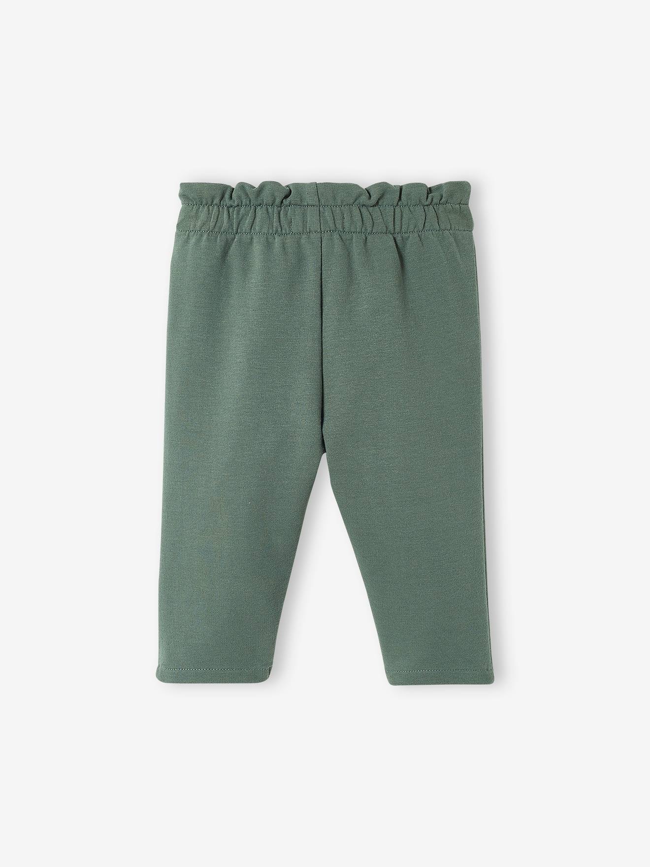 Pantalon en molleton bébé taille élastiquée BASICS vert bouteille