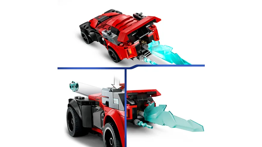 LEGO Marvel 76244 Miles Morales vs. Morbius, Spider-Man Spielzeugauto
