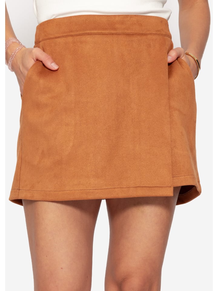 SASSYCLASSY Hosenrock in Wildleder in Braun günstig kaufen