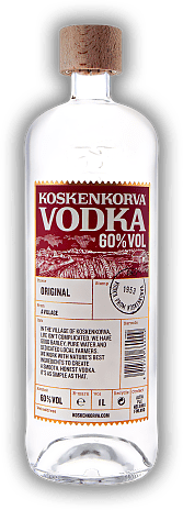 Koskenkorva 60 % 1,0 Liter Koskenkorva 60 % 1,0 Liter Hohe Qualität in puristischem Design. 1	 Liter - Vol 60%