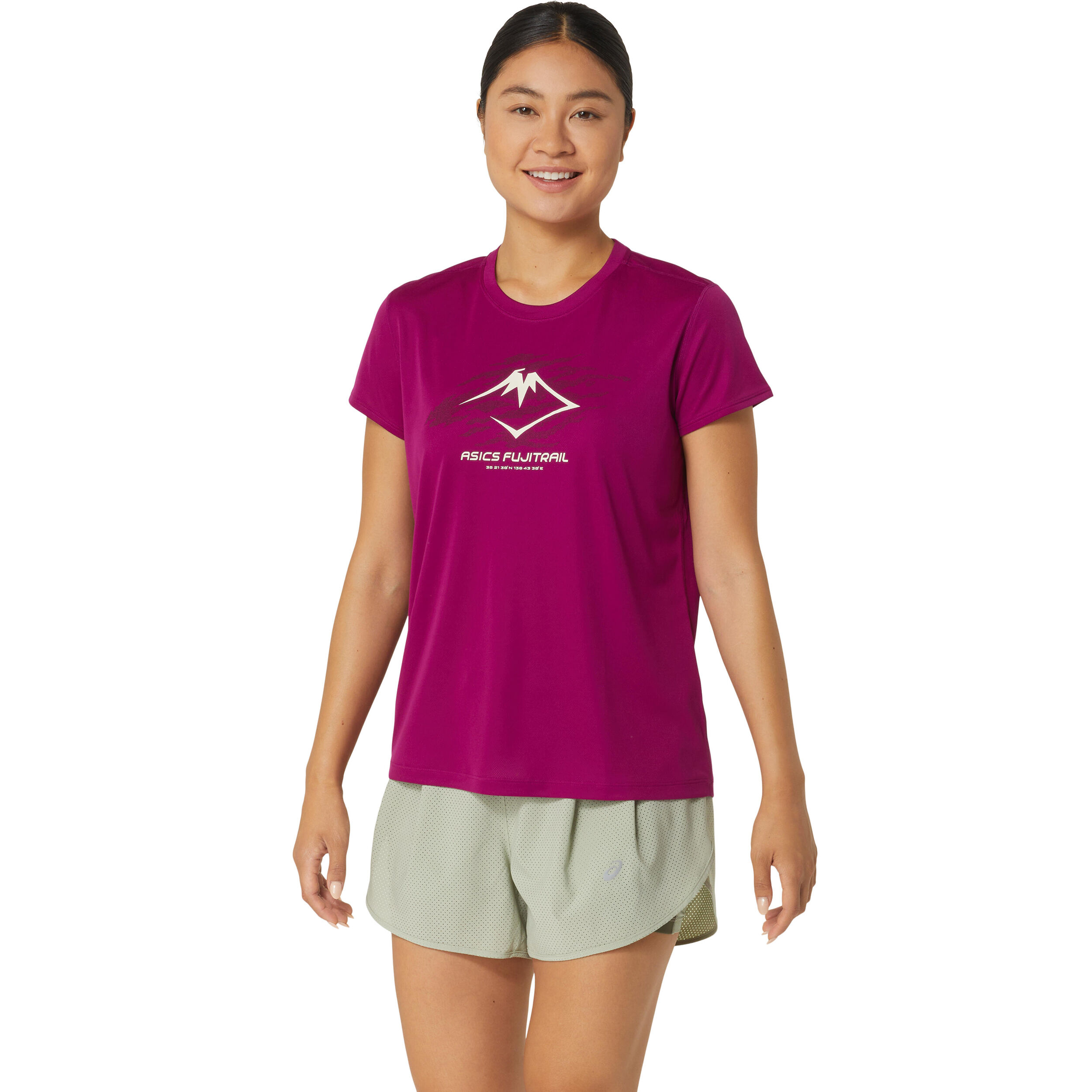 Fujitrail Logo Laufshirt Damen - Berry